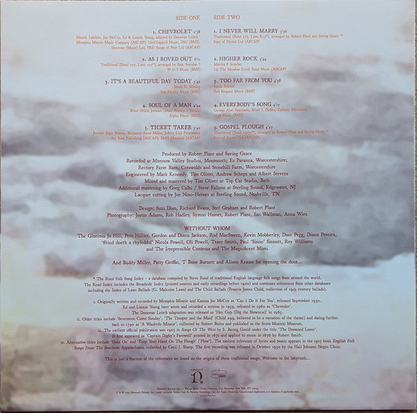 Robert Plant With Suzi Dian : Saving Grace (LP, Album)