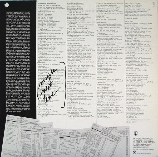 Little Feat : The Last Record Album (LP,Album,Reissue)