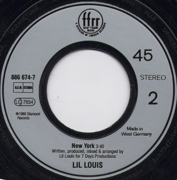 Lil' Louis : French Kiss (7",45 RPM,Single)