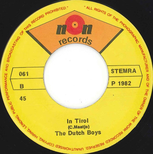 Dutch Boys, The : Boer Harms (7",45 RPM)
