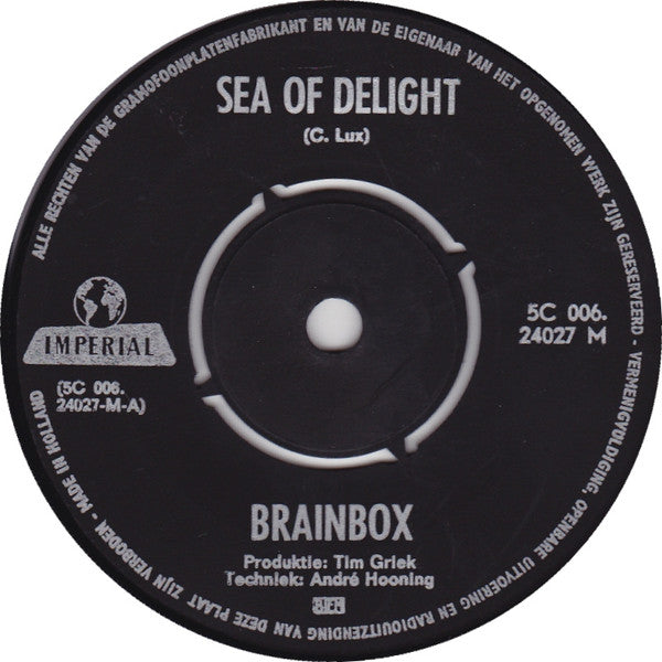 Brainbox (3) : Sea Of Delight / Amsterdam, The First Days (7",45 RPM,Single,Mono)