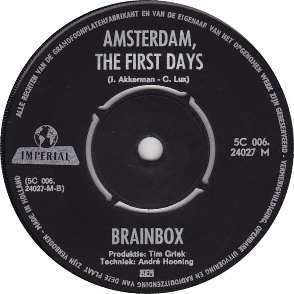 Brainbox (3) : Sea Of Delight / Amsterdam, The First Days (7",45 RPM,Single,Mono)