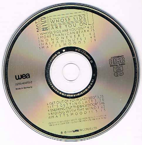 Matt Bianco : Whose Side Are You On (Album,Reissue)