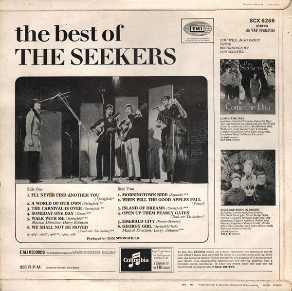The Seekers : The Best Of The Seekers (LP, Comp)