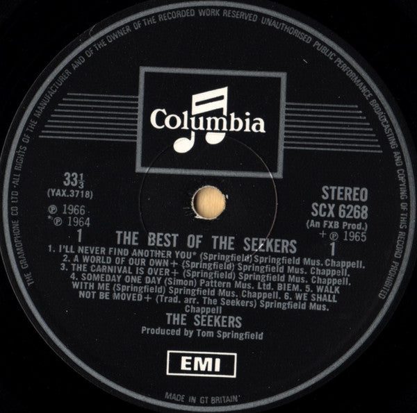 The Seekers : The Best Of The Seekers (LP, Comp)