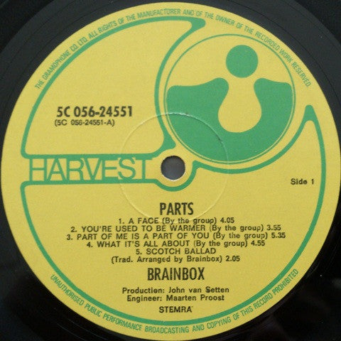 Brainbox (3) : Parts (LP,Album)