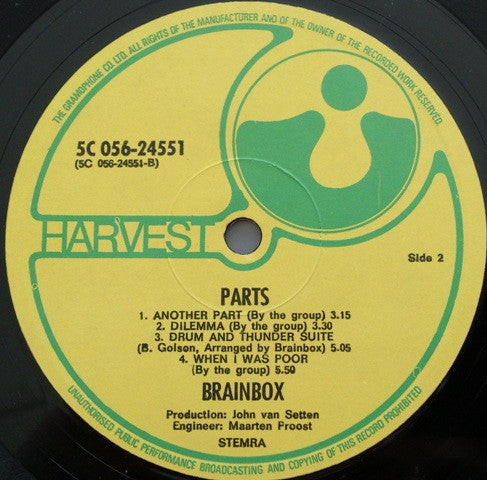 Brainbox (3) : Parts (LP,Album)