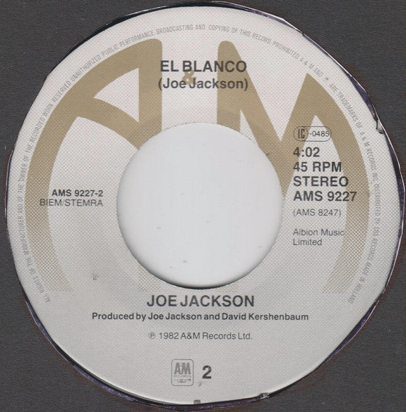 Joe Jackson : Breaking Us In Two (7",45 RPM,Single,Stereo)