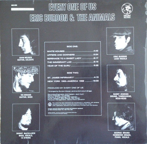 Eric Burdon & The Animals : Every One Of Us (LP,Album,Repress,Stereo)