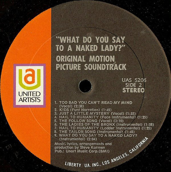 Steve Karmen : "What Do You Say To A Naked Lady?" (LP)