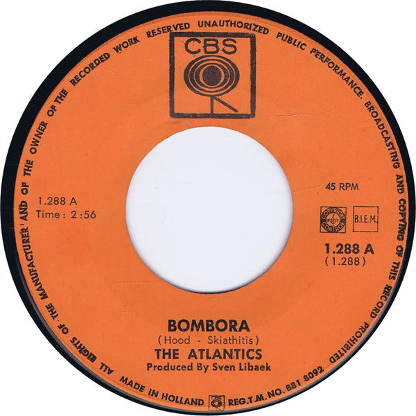 The Atlantics : Bombora / Greensleeves (7")