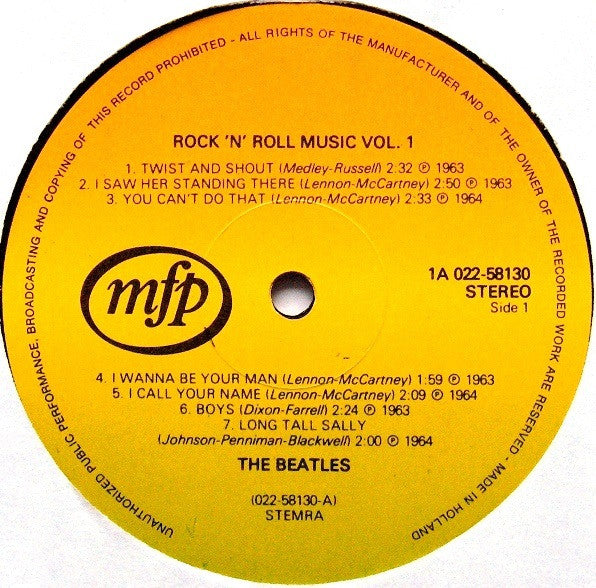 Beatles, The : Rock 'n' Roll Music, Volume 1 (LP,Compilation)
