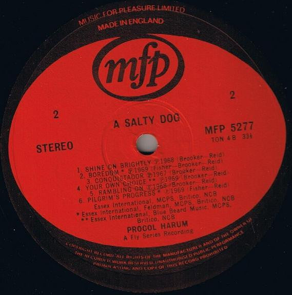Procol Harum : A Salty Dog (LP,Compilation,Stereo)