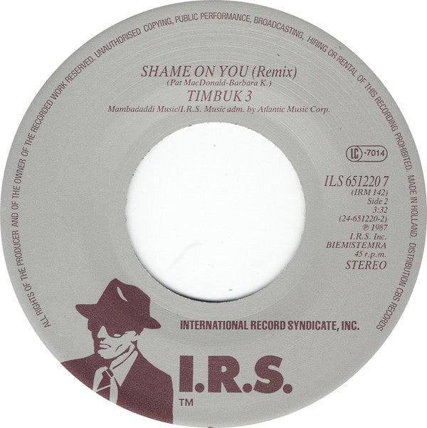 Timbuk 3 : All I Want For Christmas (Is World Peace) (7",45 RPM,Single,Stereo)