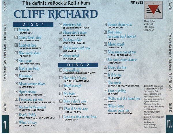 Cliff Richard : The Definitive Rock & Roll Album (Volume 1) (Compilation)