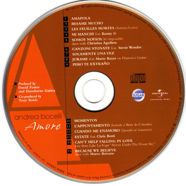 Andrea Bocelli : Amore (Album)