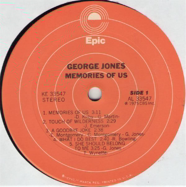 George Jones (2) : Memories Of Us (LP, Album)