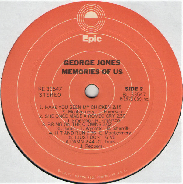 George Jones (2) : Memories Of Us (LP, Album)