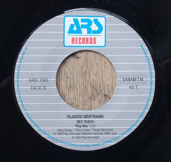 Plastic Bertrand : Sex Tabou (7",45 RPM,Single)