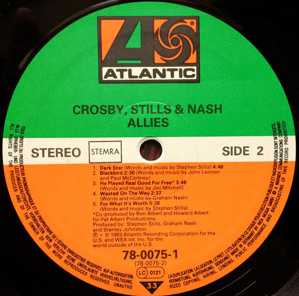 Crosby, Stills & Nash : Allies (LP,Album)