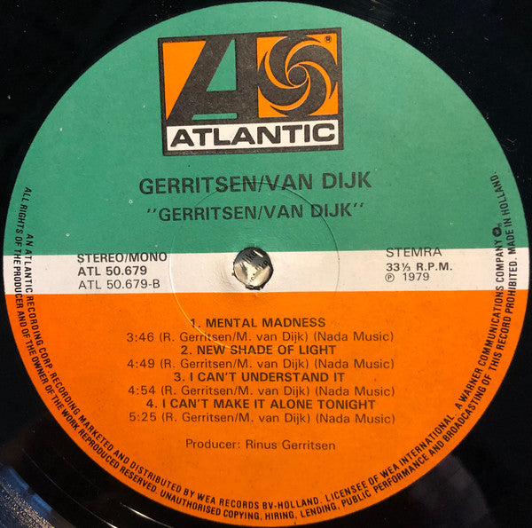 Gerritsen* En Van Dijk* : Gerritsen En Van Dijk (LP, Album)