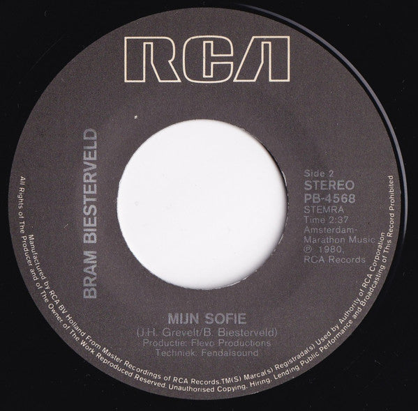 Bram Biesterveld : Ik Zou Zo Graag Weer's 'n Jochie Willen Zijn (7",Single,45 RPM)