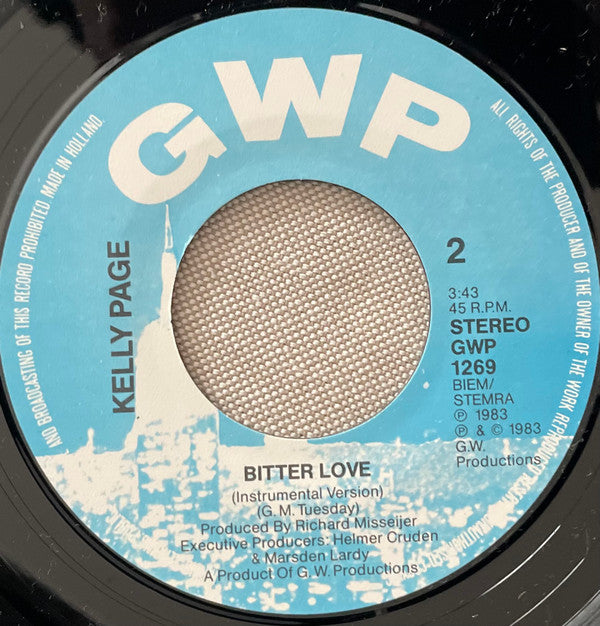 Kelly Page : Bitter Love (7",Single,45 RPM)