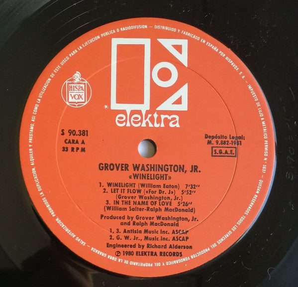 Grover Washington, Jr. : Winelight (LP, Album)