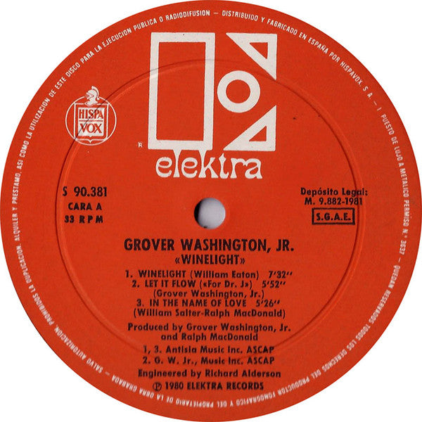 Grover Washington, Jr. : Winelight (LP, Album)