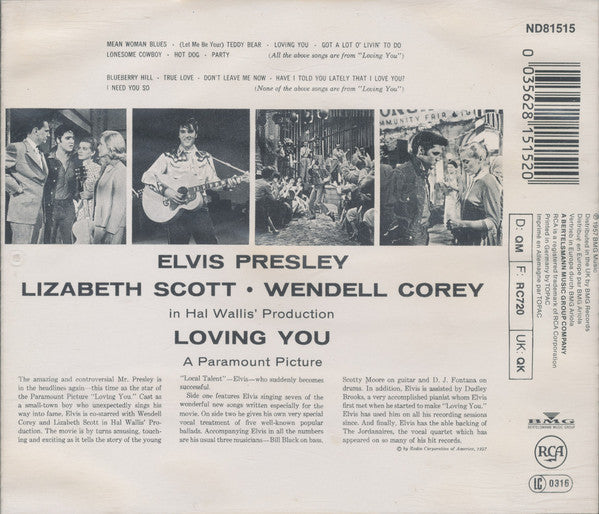 Elvis Presley : Loving You (Album,Mono,Reissue,Remastered)