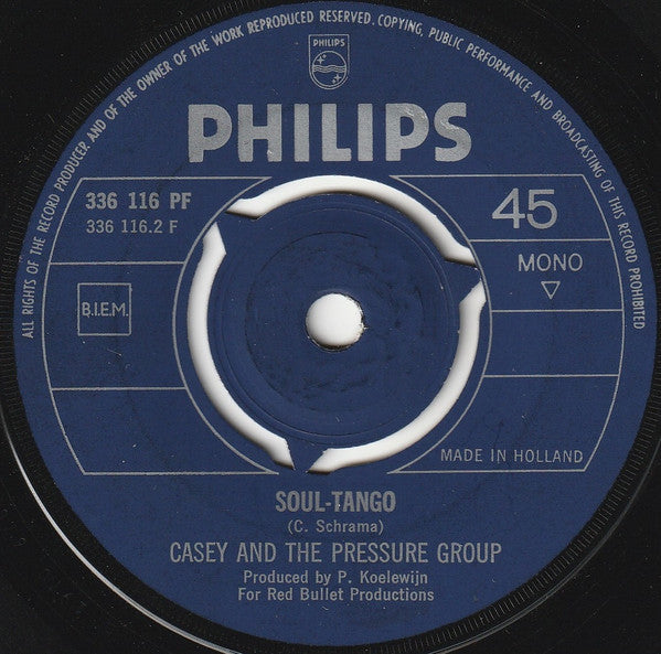 Casey And The Pressure Group : Venus / Soultango (7",45 RPM,Single,Mono)