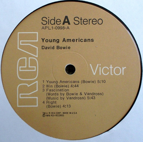 David Bowie : Young Americans (LP,Album,Stereo)
