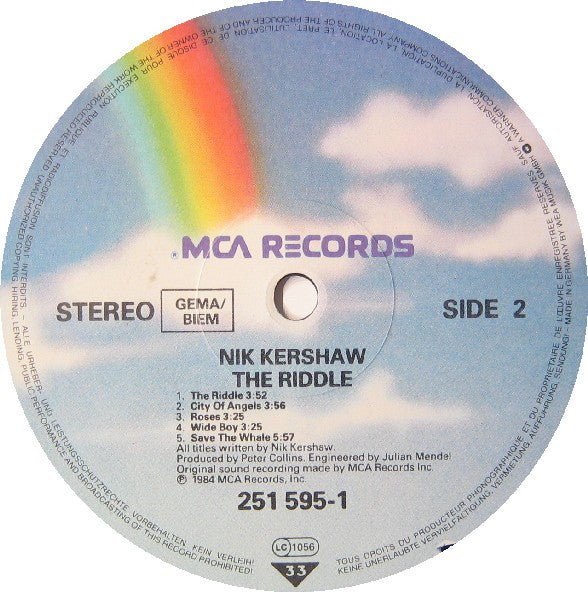 Nik Kershaw : The Riddle (LP, Album)