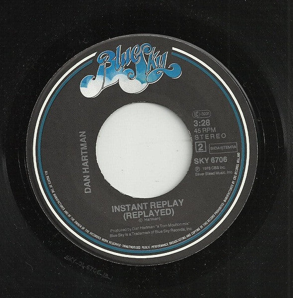 Dan Hartman : Instant Replay (7",Single,45 RPM)