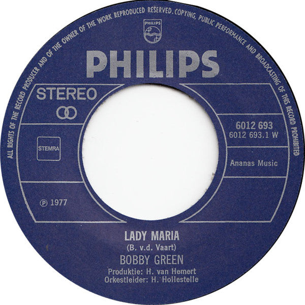 Bobby Green (18) : Lady Maria (7",45 RPM,Single)