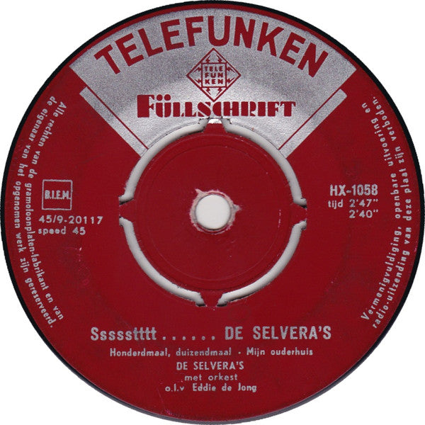 De Selvera's : Attentie ........ De Selvera's (7",45 RPM,EP,Mono)