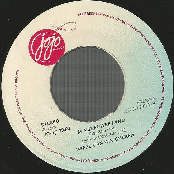 Wiebe Van Walcheren : Libanon (7",45 RPM,Single,Stereo)