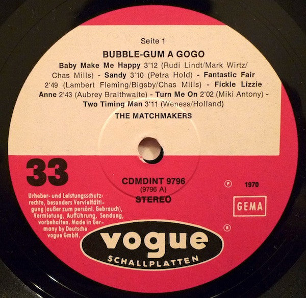 Matchmakers (2), The : Bubble Gum A Gogo (LP,Album)