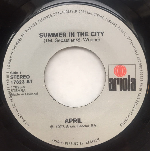April (16) : Summer In The City (7", Single)