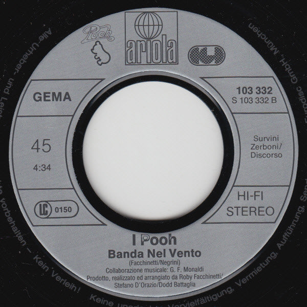 Pooh : Chi Fermerà La Musica (7",Single,45 RPM)