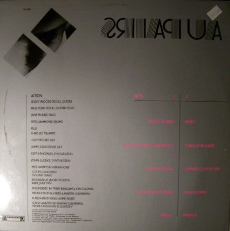 Au Pairs : Sense And Sensuality (LP,Album)