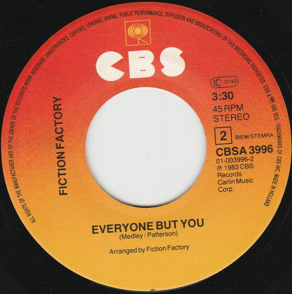 Fiction Factory : (Feels Like) Heaven (7",45 RPM,Single,Stereo)