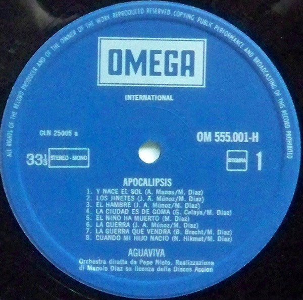 Aguaviva : Apocalipsis (LP,Album)