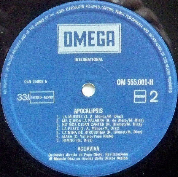 Aguaviva : Apocalipsis (LP,Album)