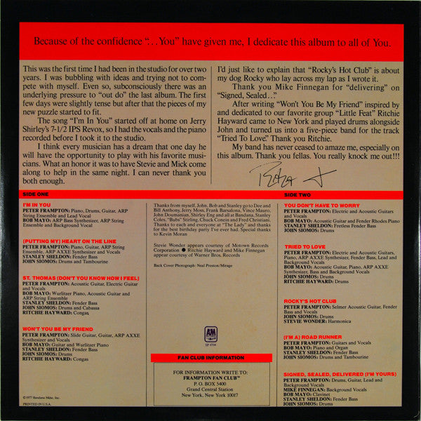 Peter Frampton : I'm In You (LP,Album,Stereo)