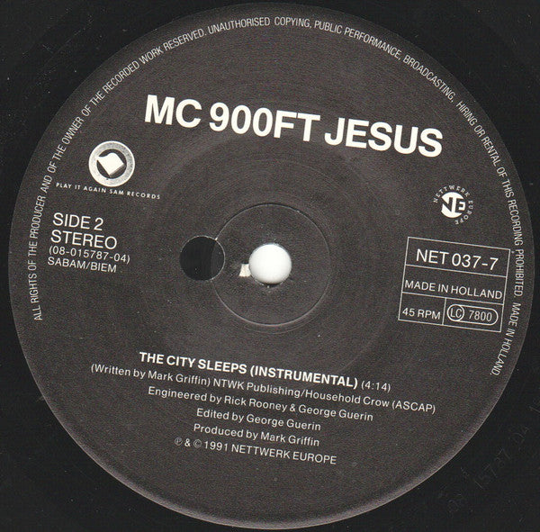MC 900 Ft Jesus : The City Sleeps (7",Single)