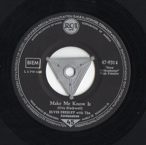 Elvis Presley : O Sole Mio (It's Now Or Never) (7",45 RPM,Single,Mono)