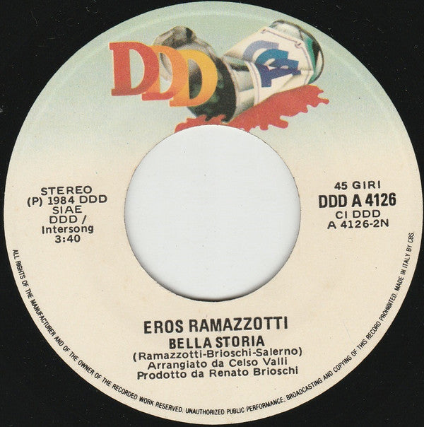 Eros Ramazzotti : Terra Promessa / Bella Storia (7",45 RPM,Stereo)