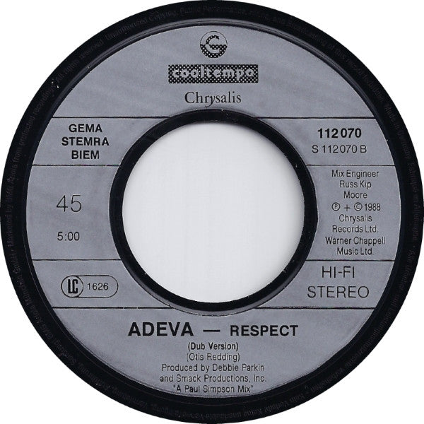 Adeva : Respect (7",Single,45 RPM)