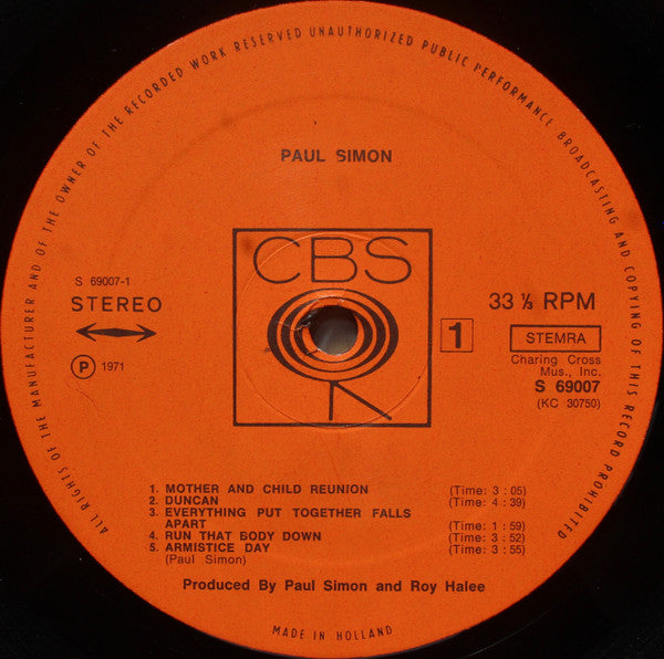 Paul Simon : Paul Simon (LP,Album)